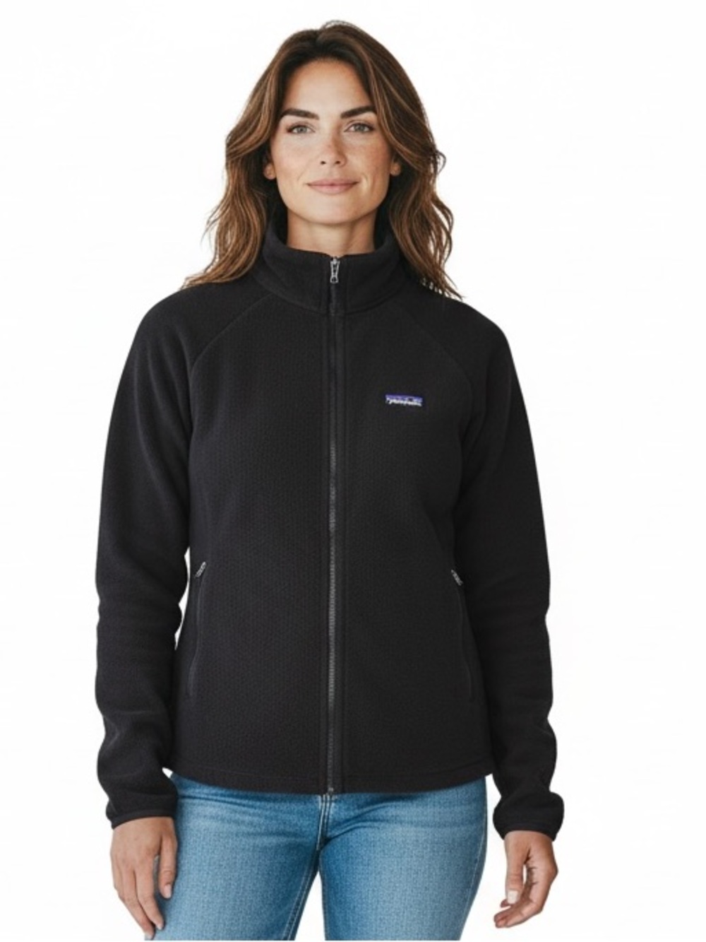 Patagonia Black Full-Zip Fleece Jacket Size Large